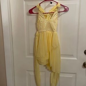Revolution dance wear yellow contemporary dress